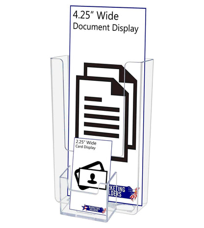 Holds Four Inch Wide Brochures and Vertical Cards