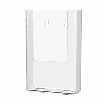 4"W Trifold Brochure Rack Card Holder Wall or Countertop Display