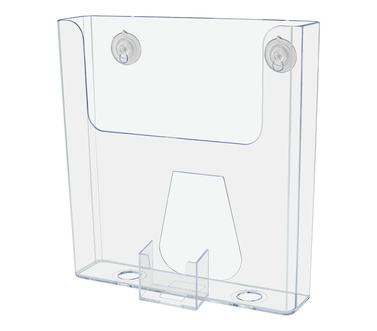8.5"W Catalog Holder With Vertical Card Slot and Suction Cups