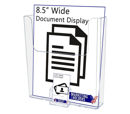 8.5"W Catalog Holder With Vertical Card Slot and Suction Cups