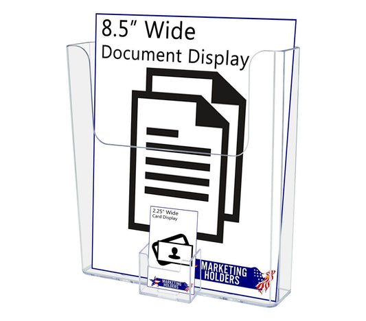 8.5"W Catalog Holder With Vertical Card Slot and Suction Cups