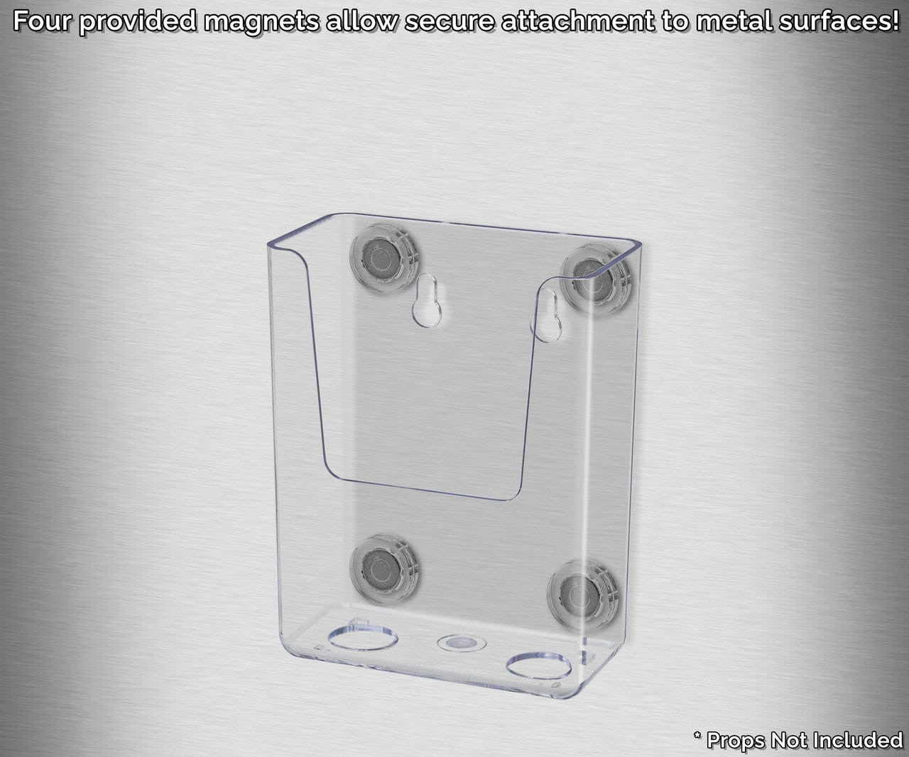 3.25"W Magnetic Oversized Business Card Metal Mount Display