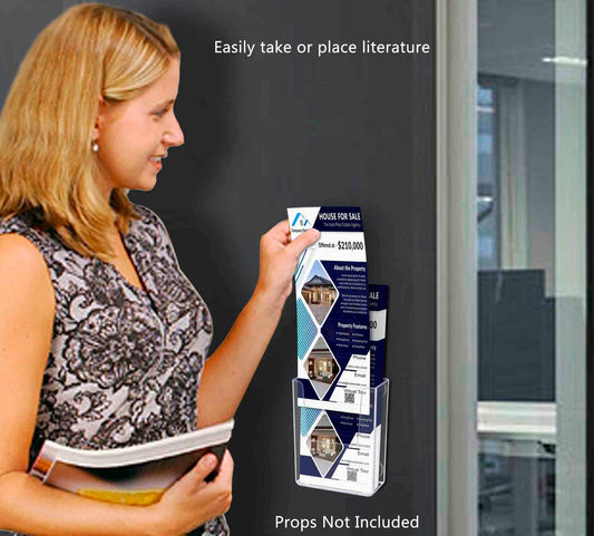 3.25"W Magnetic Oversized Business Card Metal Mount Display