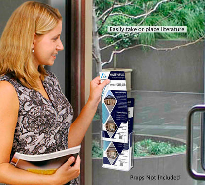 Suction Cup 3.25"W Oversized Business Card Holder Window Mount