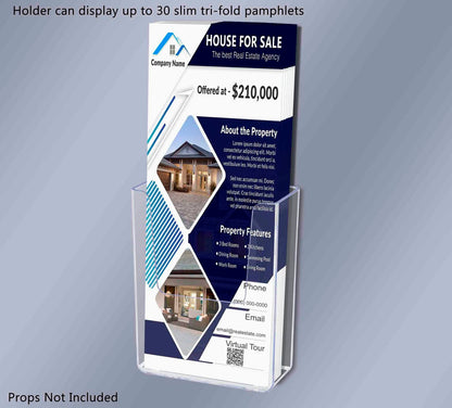 Suction Cup 3.25"W Oversized Business Card Holder Window Mount