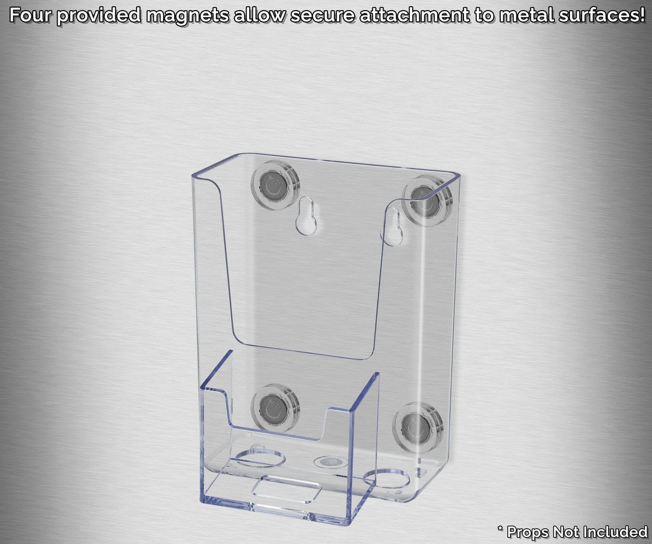 Magnetic 3.25"W Oversized Card Holder with Vertical Card Pocket