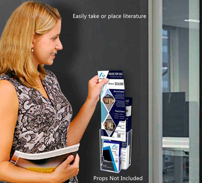 Magnetic 3.25"W Oversized Card Holder with Vertical Card Pocket