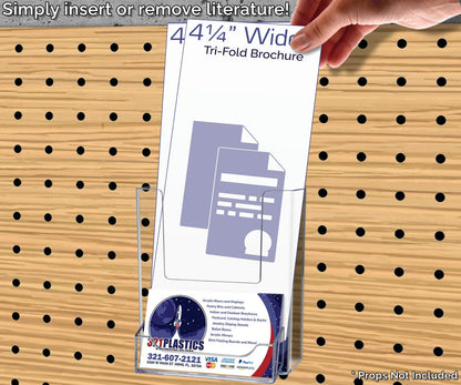 Pegboard 4"W Tri Fold Rack Display Plus Card Holder