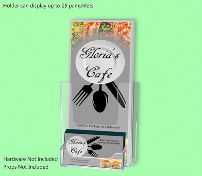 Four Inch Wide Trifold Business Card Slot standard view on wall