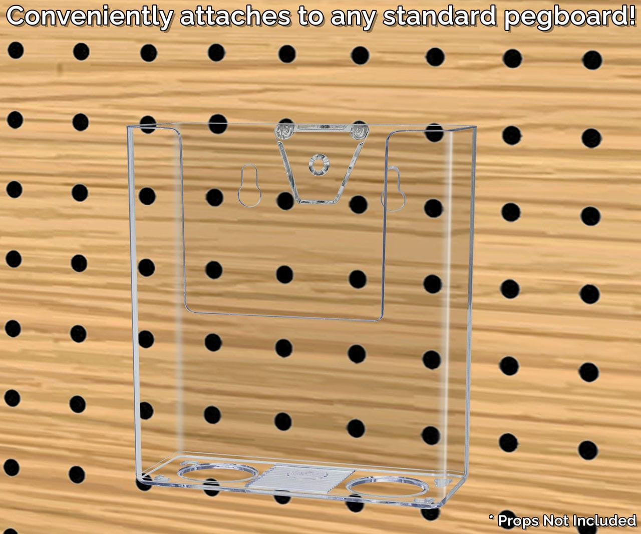 Pegboard 4"W Trifold Brochure Holder Advertisement Rack