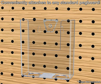 Pegboard 4"W Trifold Brochure Holder Advertisement Rack