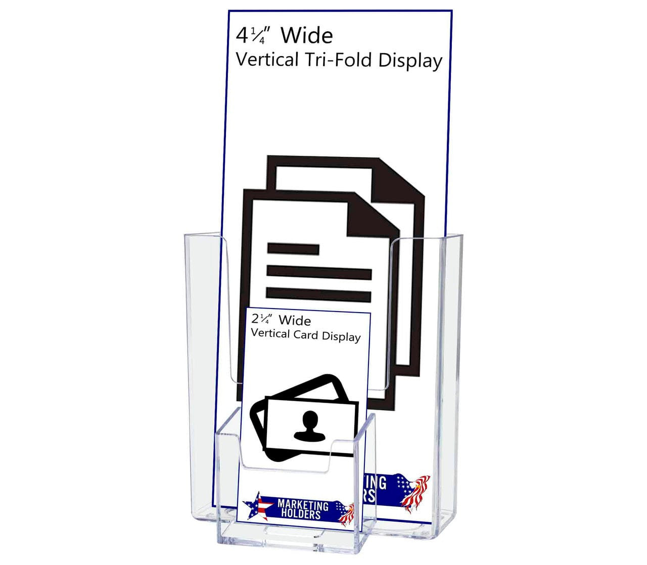 Holds Four Inch Wide Brochures