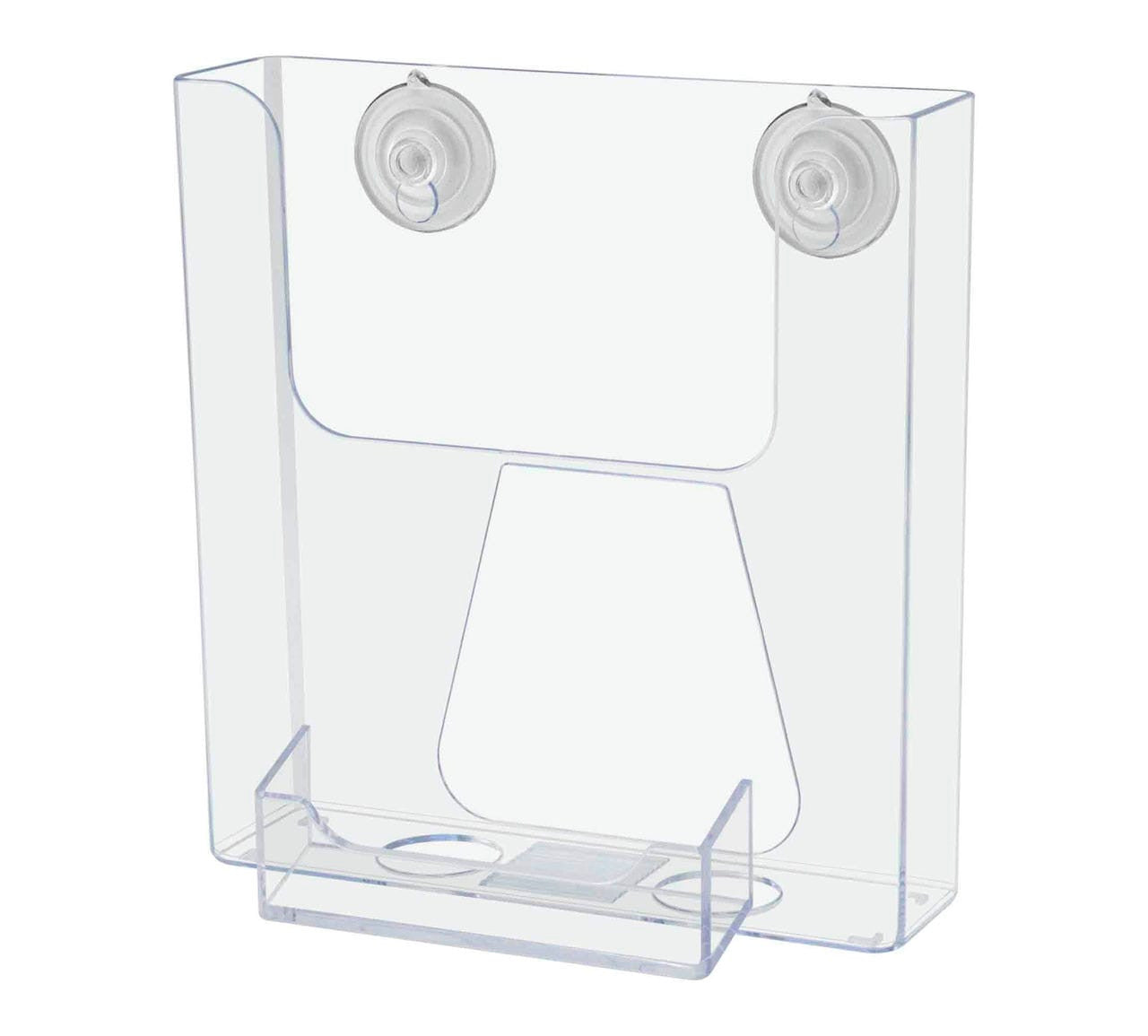 Suction Cup 6"W Bifold Holder with Card Pocket Window Display