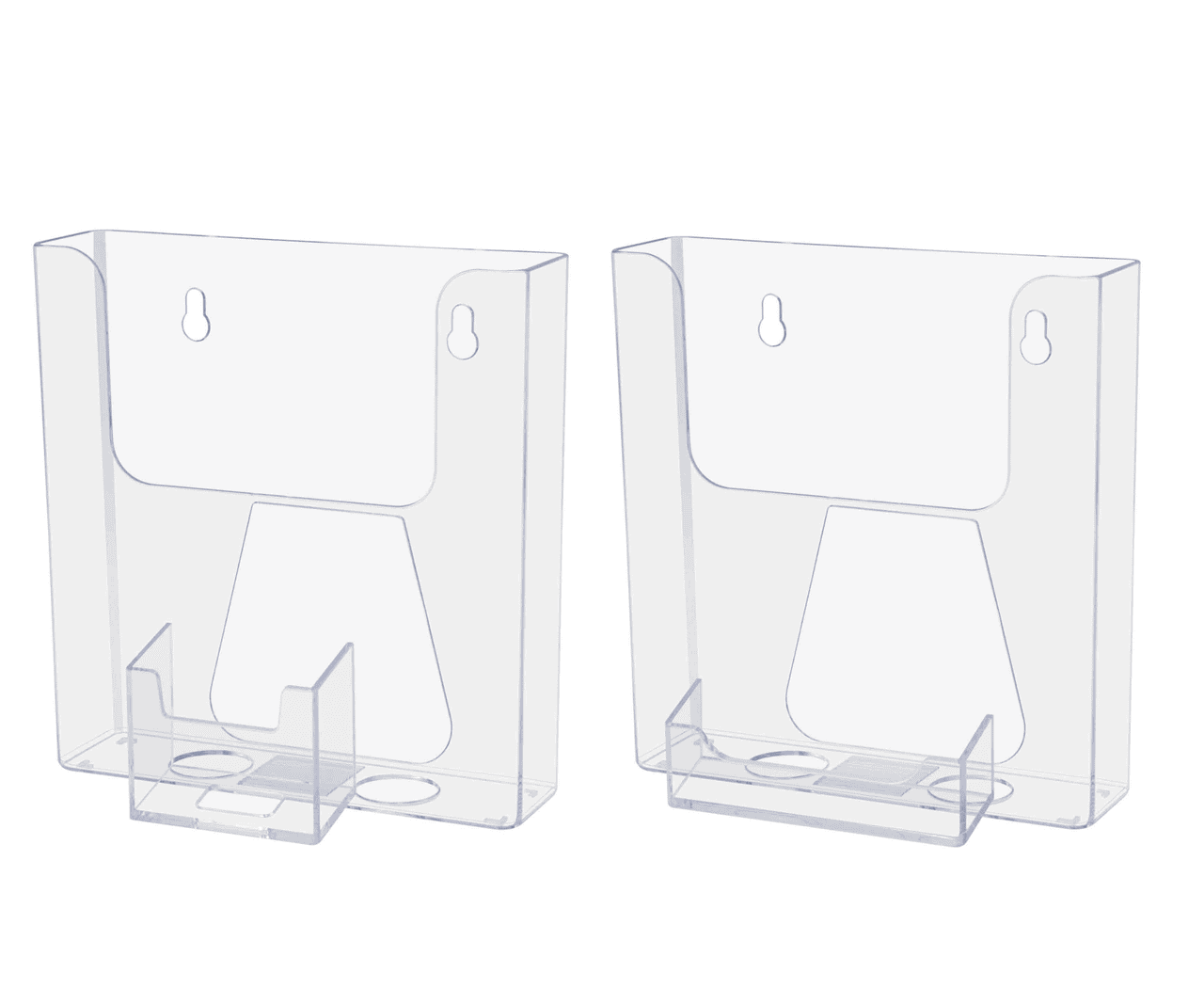 6"W Booklet Holder Literature Display with Business Card Pocket