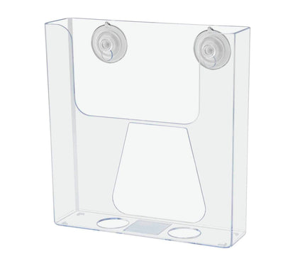 Suction Cup 6"W Bifold Brochure Holder Window Mount Display
