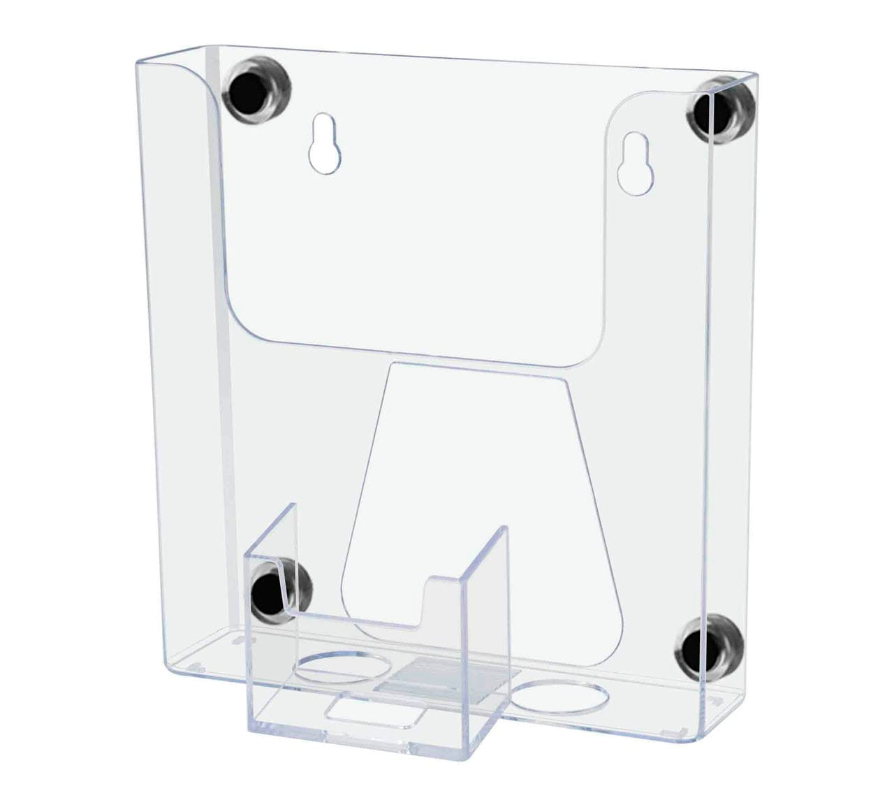 6"W Magnetic Flyer Holder with Vertical Business Card Pocket