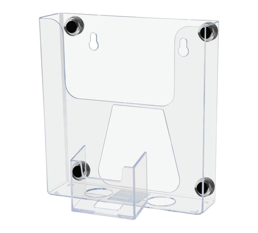 6"W Magnetic Flyer Holder with Vertical Business Card Pocket