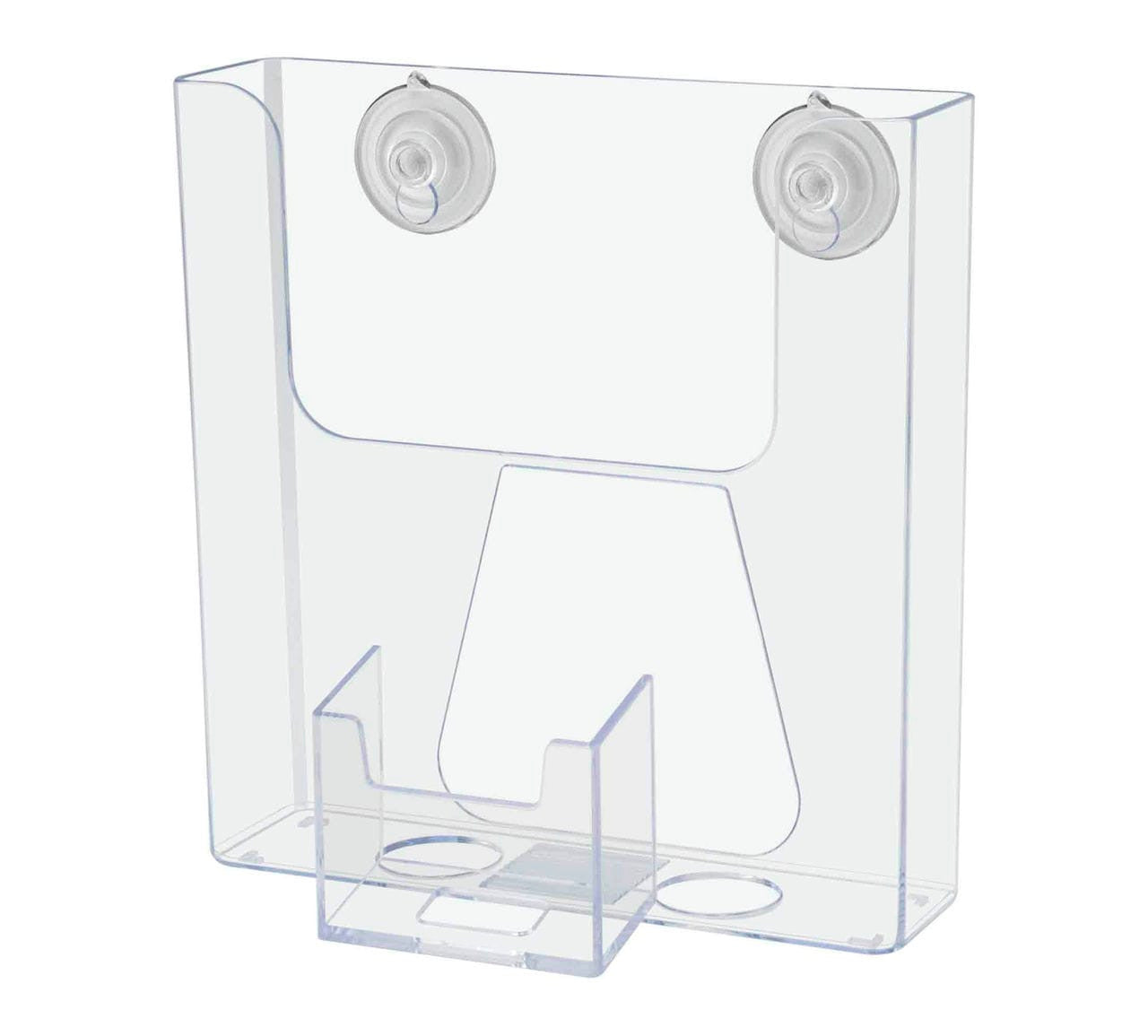 Suction Cup 6"W Bifold Holder with Vertical Card Slot