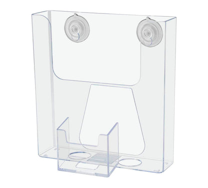 Suction Cup 6"W Bifold Holder with Vertical Card Slot