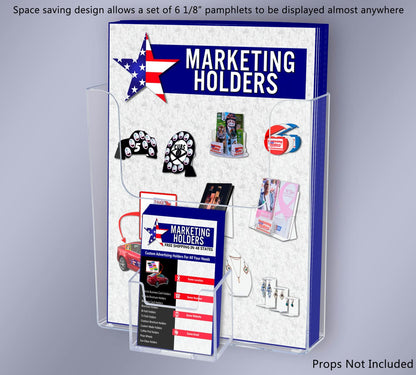 Suction Cup 6"W Bifold Holder with Vertical Card Slot