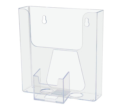 6"W Booklet Holder Literature Display with Business Card Pocket