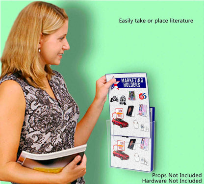 6"W Bifold Brochure Booklet Holder Wall or Countertop Display