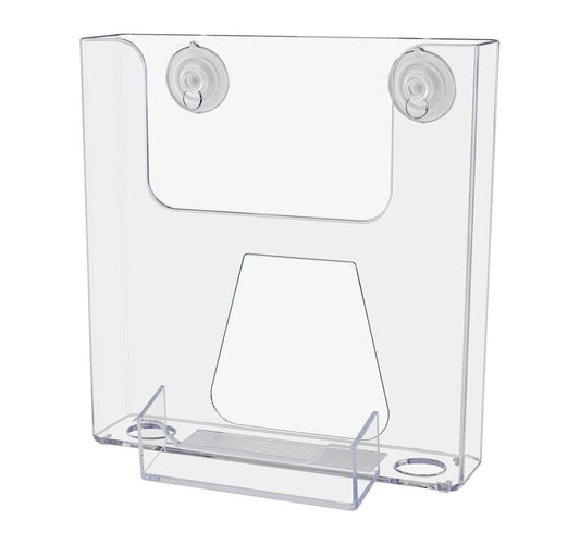 Suction Cup 6.5"W Bifold Holder with Card Slot Window Mount