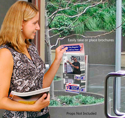 Suction Cup 6.5"W Bifold Holder with Card Slot Window Mount