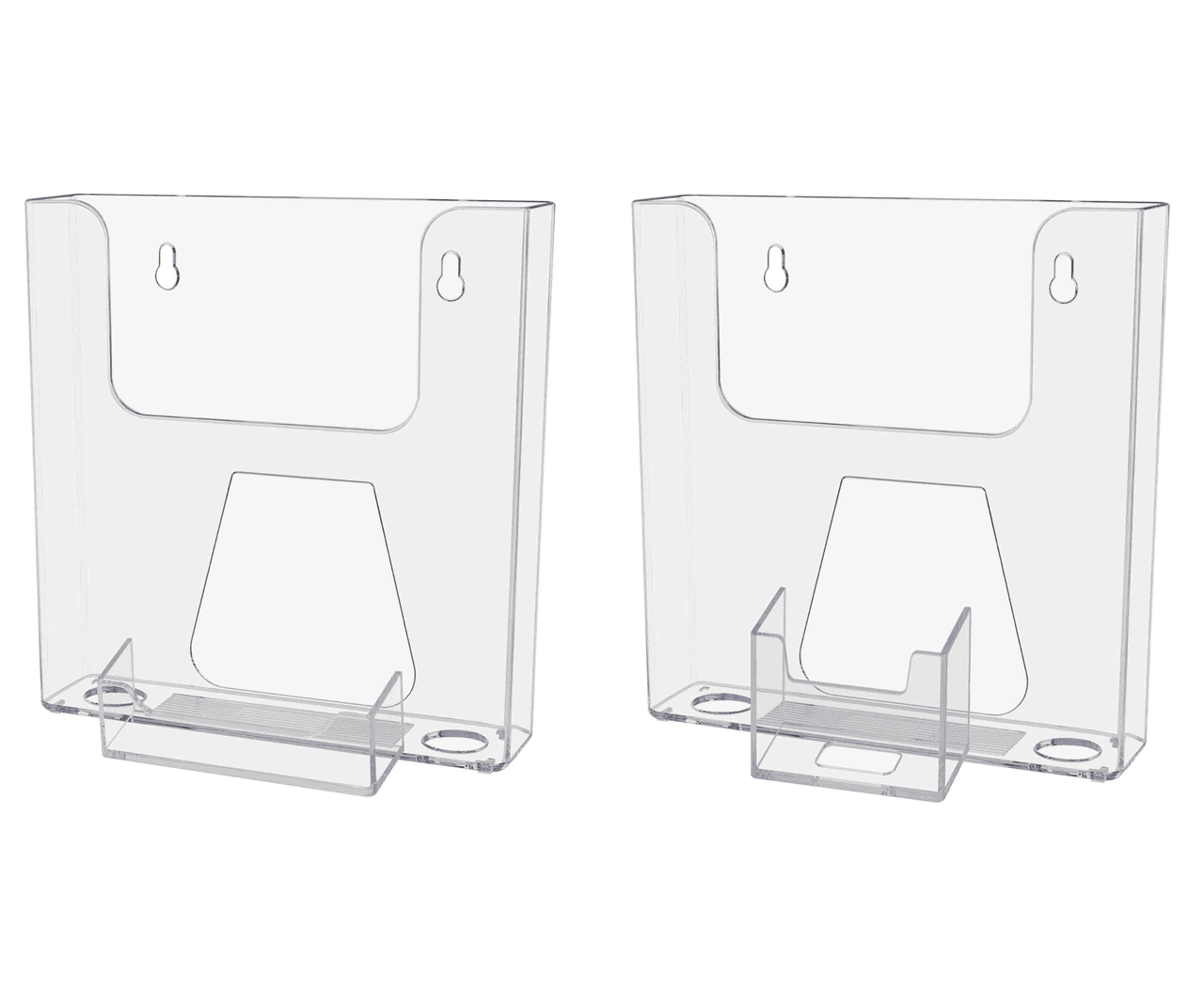 6.5"W Bifold Brochure Booklet Holder with Business Card Pocket