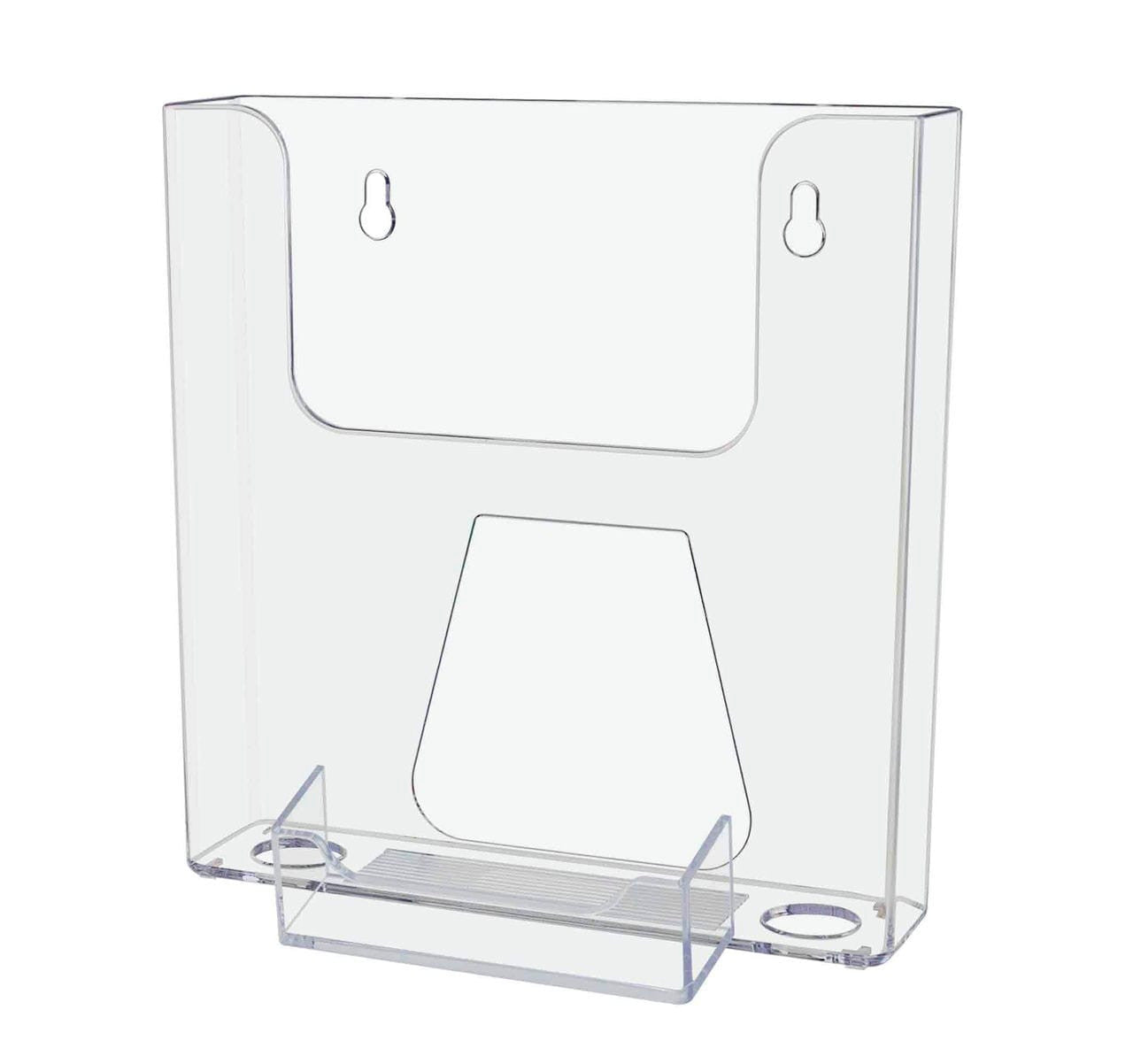 6.5"W Bifold Brochure Booklet Holder with Business Card Pocket