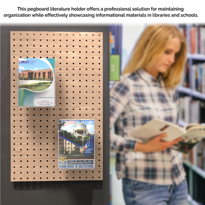 Pegboard 6.5"W Brochure Holder Booklet Display
