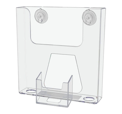 Suction Cup 6.5"W Bifold Holder with Vertical Card Slot Window Mount