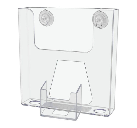 Suction Cup 6.5"W Bifold Holder with Vertical Card Slot Window Mount