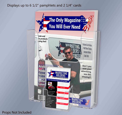 Suction Cup 6.5"W Bifold Holder with Vertical Card Slot Window Mount