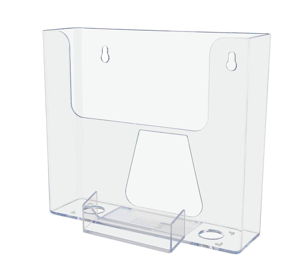 7.5"W Booklet Holder Literature Display with Business Card Pocket