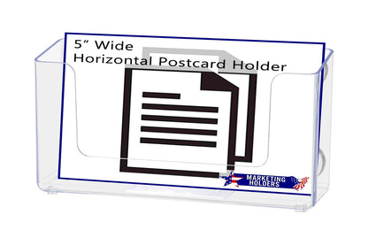 5"W Magnetic Postcard Holder Metal Mount Display