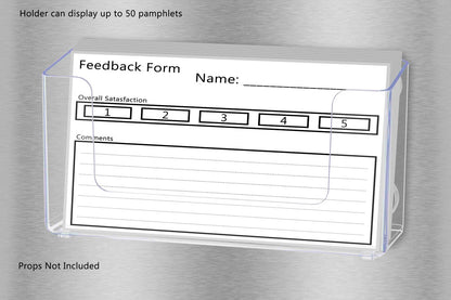 5"W Magnetic Postcard Holder Metal Mount Display