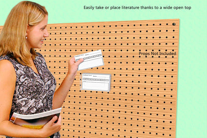 Pegboard 5"W Postcard Holder Brochure Display