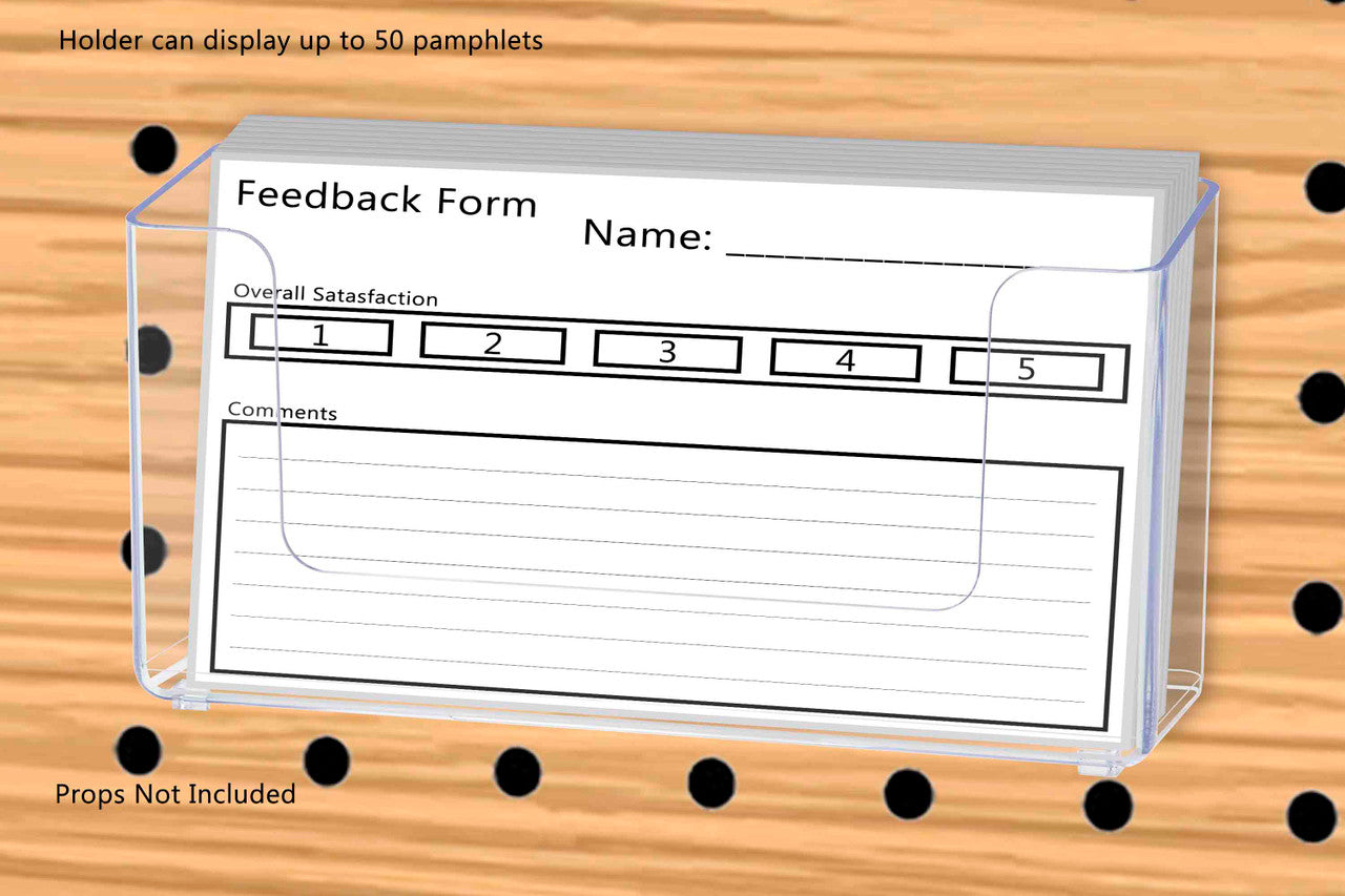 Pegboard 5"W Postcard Holder Brochure Display