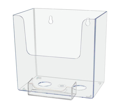 Extra Capacity 5.5"W Bifold Brochure Stand with Gift Card Slot