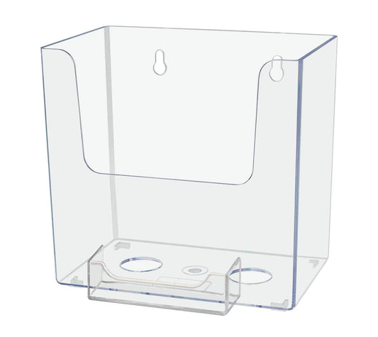 Extra Capacity 5.5"W Bifold Brochure Stand with Gift Card Slot