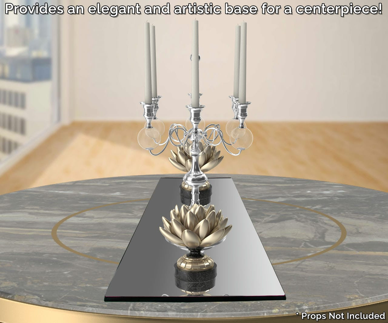 Provides an elegant and artistic base for a centerpiece