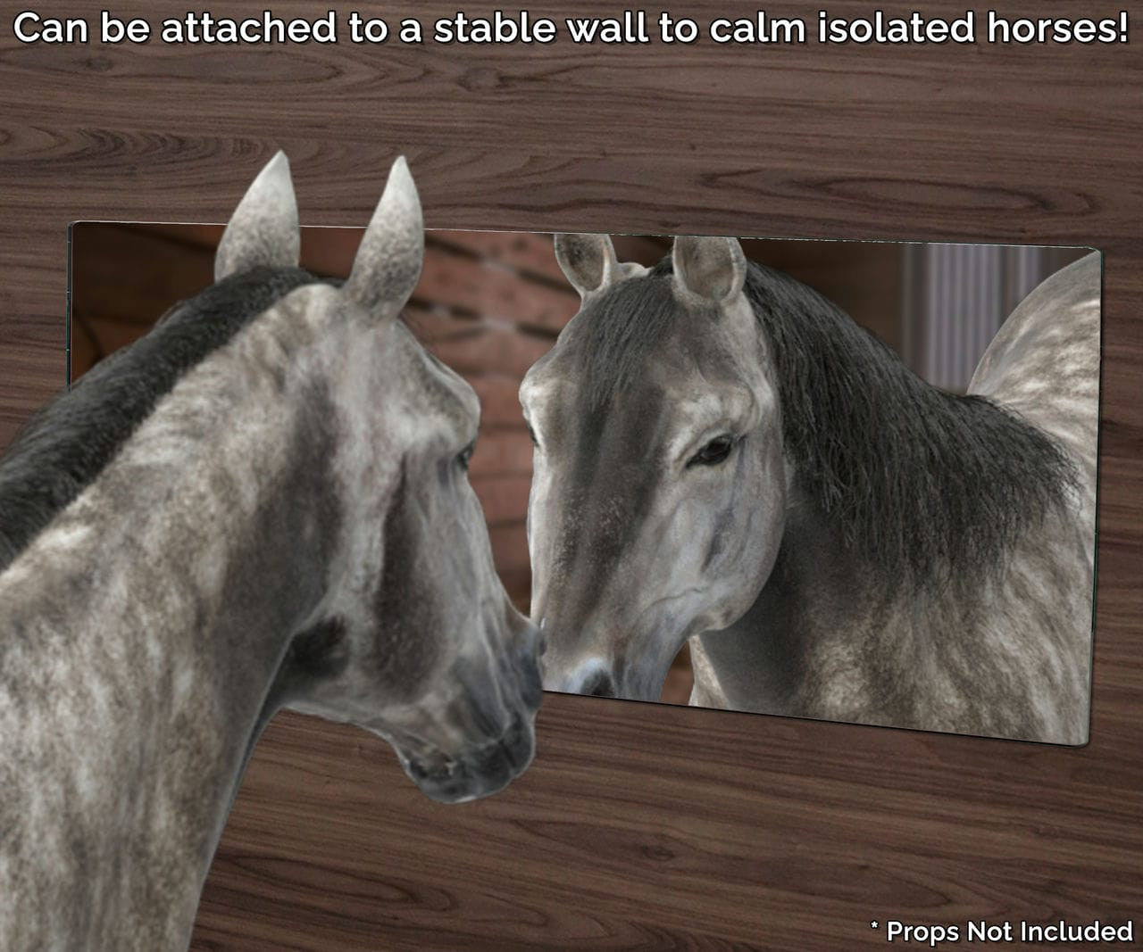 Can be attached to a stable wall to calm isolated horses