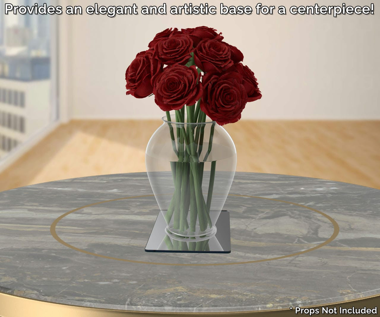 Provides an elegant and artistic base for a centerpiece