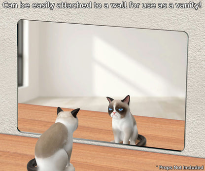 Can be easily attached to a wall for use as a vanity