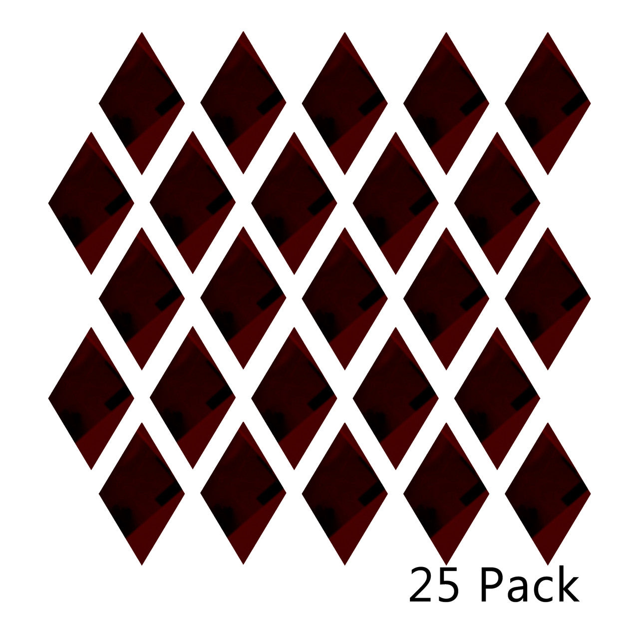 25 Pack Diamond Shaped Mirror Acrylic Pieces for Arts and Crafts