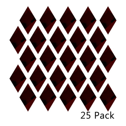 25 Pack Diamond Shaped Mirror Acrylic Pieces for Arts and Crafts