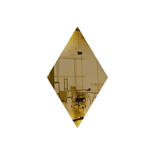 Gold Diamond Shaped Mirror Acrylic Pieces for Arts and Crafts