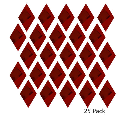 25 Pack Diamond Shaped Mirror Acrylic Pieces for Arts and Crafts