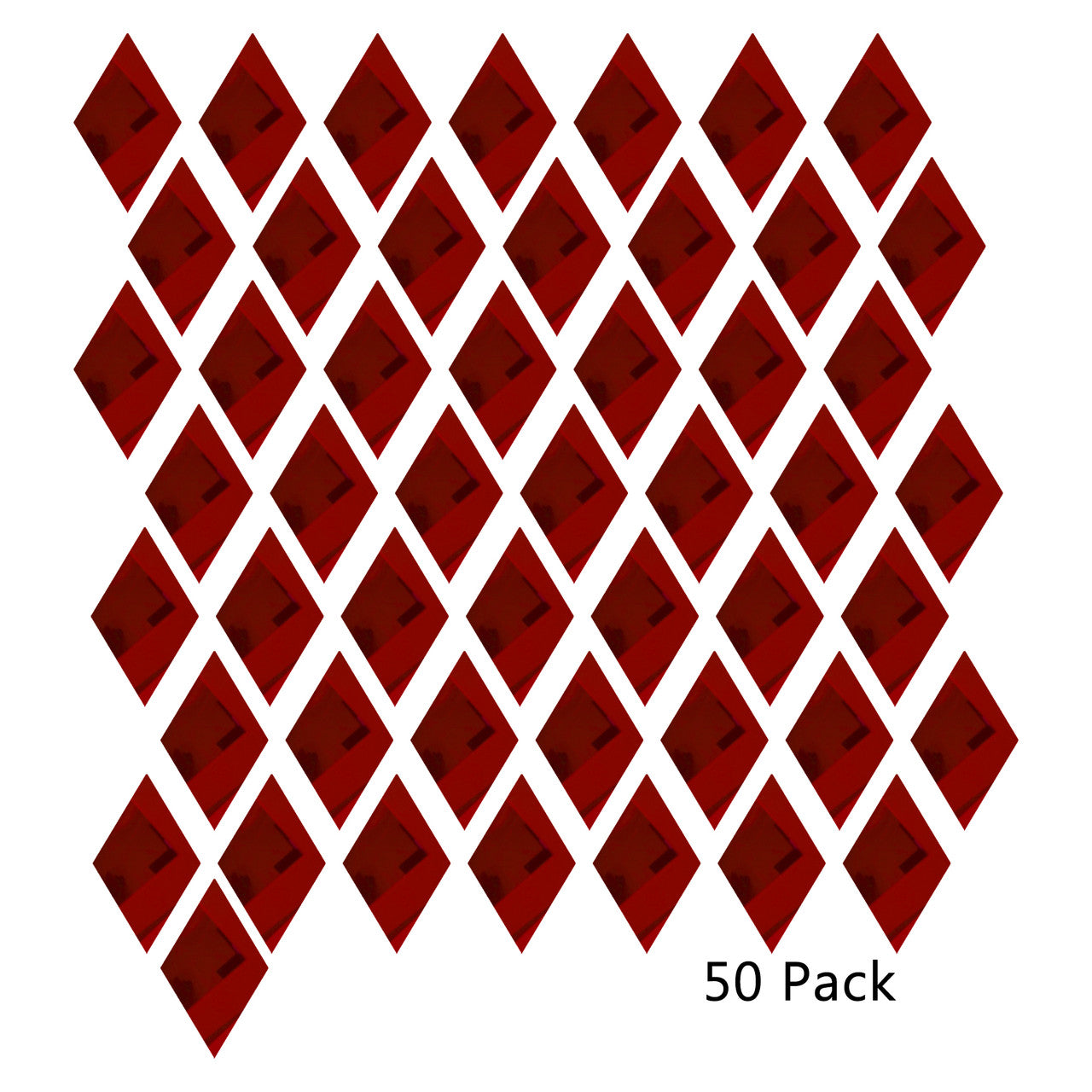50 Pack Diamond Shaped Mirror Acrylic Pieces for Arts and Crafts